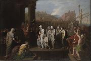 Benjamin West Agrippina Landing at Brundisium with the Ashes of Germanicus Spain oil painting artist